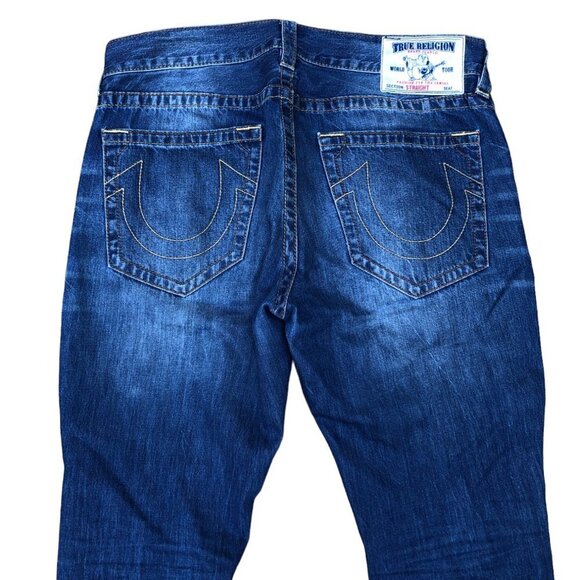 Vintage True Religion Jeans Size 34 STRAIGHT Blue - Picture 6 of 6